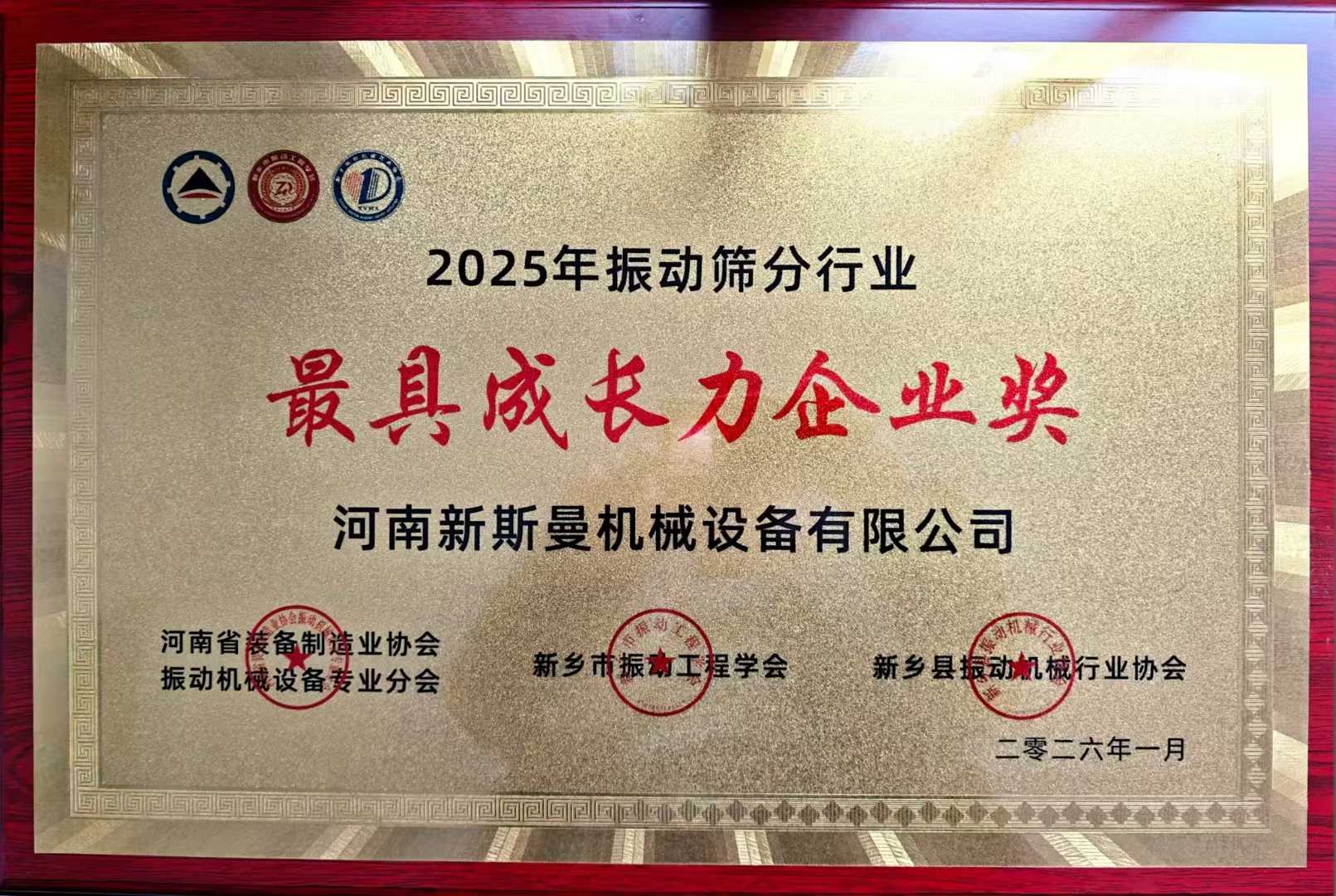 2025年振動篩分行業最具成長力企業獎
